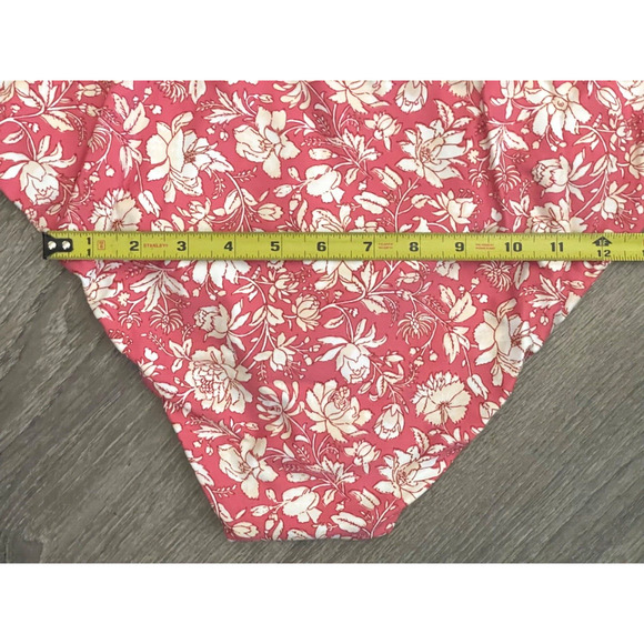 J.Crew NWT Pink Floral Tossed Floral Curved-Waist Cheeky Bikini Bottom Size 3X - Picture 11 of 16